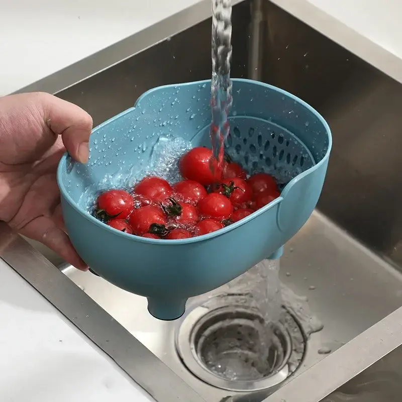 Sink Drain Basket Multi-purpose Kitchen Storage Drain Baskets Garbage Filter Fruit Vegetable Washing Drainer Kitchen Accessories