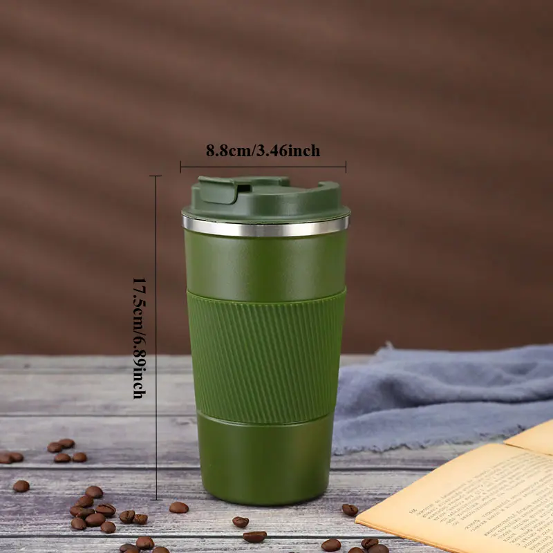 510ML Stainless Steel Coffee Cup Car Vacuum Flask Hot/Cold Drinks Travel Insulated Cup Travel Household Sports Drinking Utensil