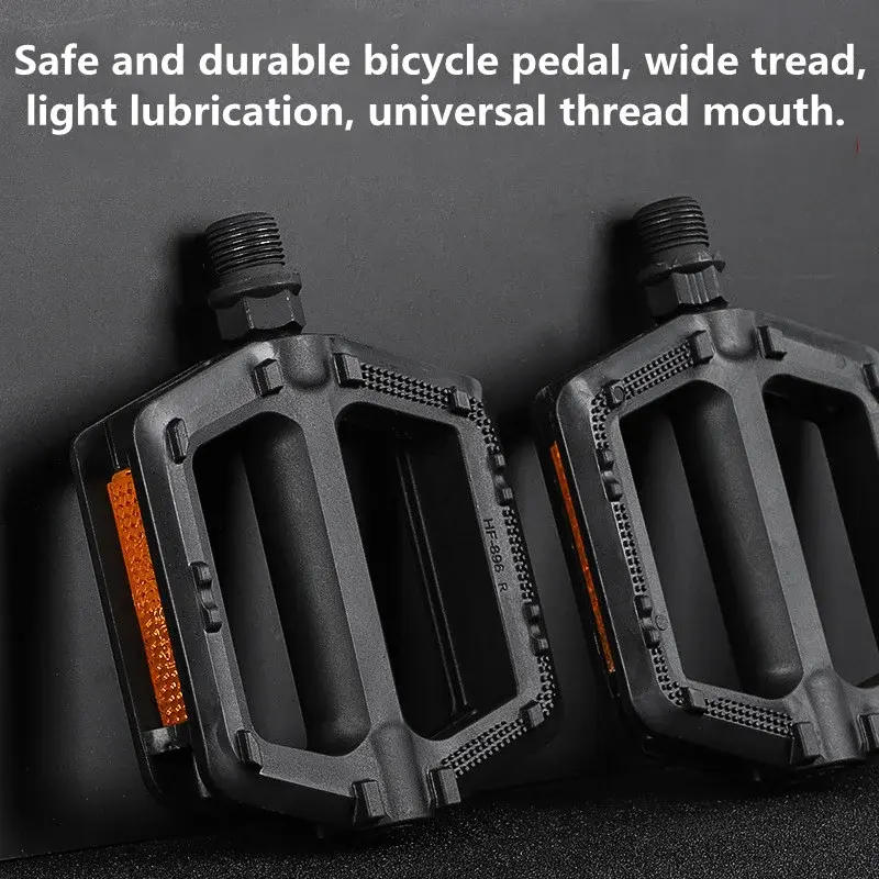 1 Pair DU Bearing Bike Ultralight Pedal MTB Cycling Mountain Bike Flat Pedals Standard Sturdy Steel Axle Bearing Fits Most Bike