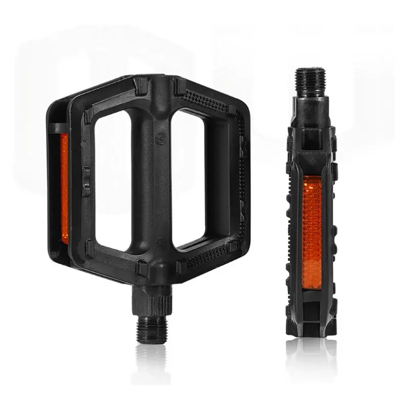 1 Pair DU Bearing Bike Ultralight Pedal MTB Cycling Mountain Bike Flat Pedals Standard Sturdy Steel Axle Bearing Fits Most Bike