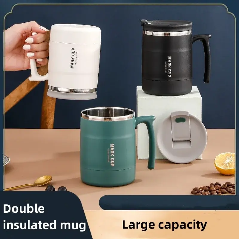 304 Stainless Steel Mug Leak-Proof Travel Insulated Coffee Cup Water Cups Teacup Household Kitchen Office Drinking Cups Gifts