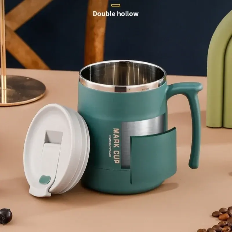 304 Stainless Steel Mug Leak-Proof Travel Insulated Coffee Cup Water Cups Teacup Household Kitchen Office Drinking Cups Gifts