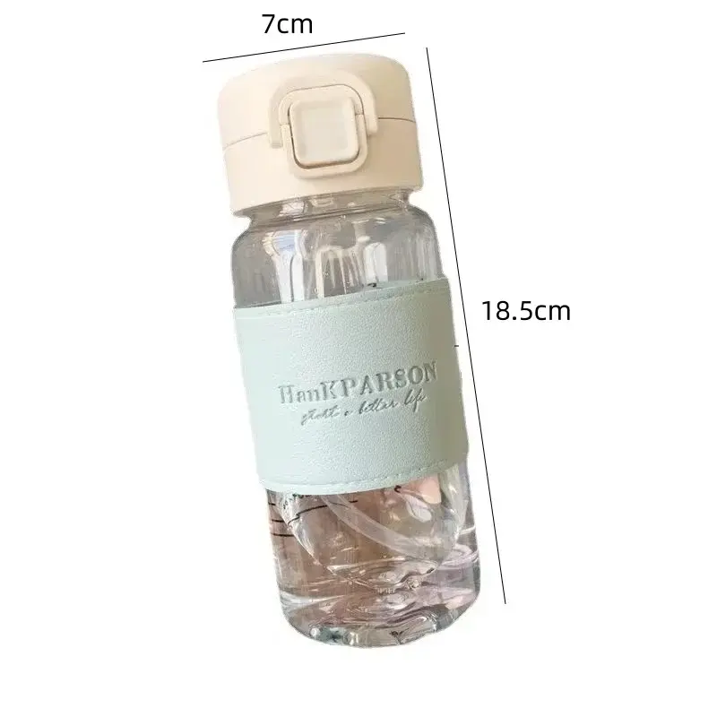 500ML Straw Cups Portable Plastic Drinking Bottle Leak-proof Drinkware Milk Coffee Tea Cup Creative Gift Anti-scald Drinkware