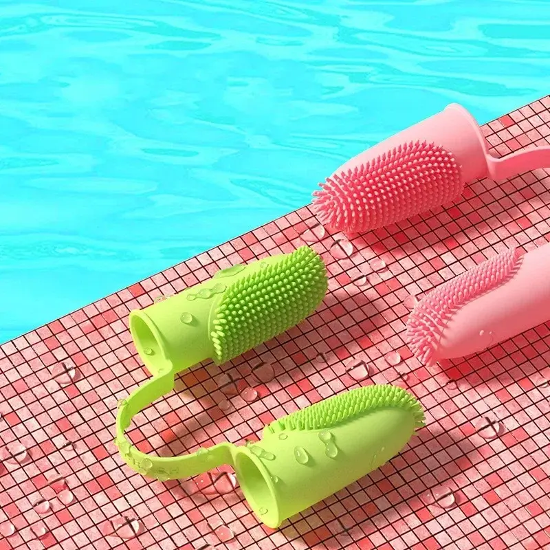 Pet Finger Toothbrush Teeth Cleaning Bad Breath Care Nontoxic Two-finger Tooth Brush Tool Dog Cat Cleaning Supplies Accessories