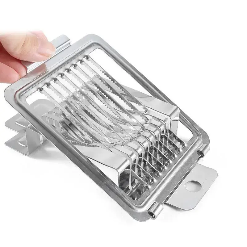 Egg Slicer Multi-function Manual Stainless Steel Boiled Egg Kiwi Strawberry Soft Fruits Cutter Household Kitchen Accessories