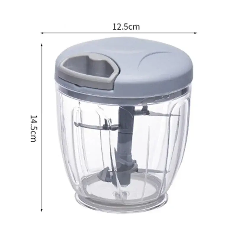 900ML Garlic Chopper Manual  Hand Press Crusher for Kitchen Tool Food Vegetable Grinder Onion Chili Cutter Masher