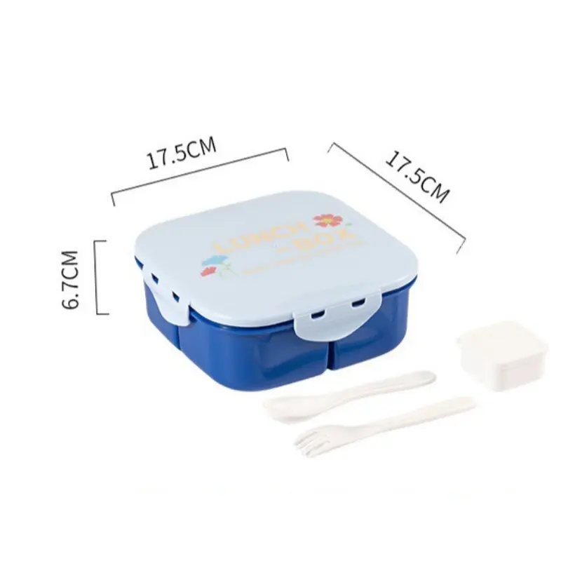 Square Lunch Box Portable Students Lunchbox Fruit Food Containers Picnic Travel Camping Outdoor Bento Box Dinnerware Child Gift