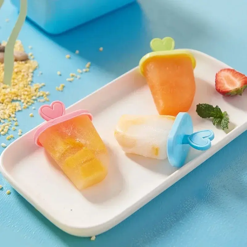 Popsicle Molds 8 Grids Ice Pop Mould Food Grade Plastic Ice Cream Mold DIY Homemade Reusable Bar Party Summer Kitchen Gadgets