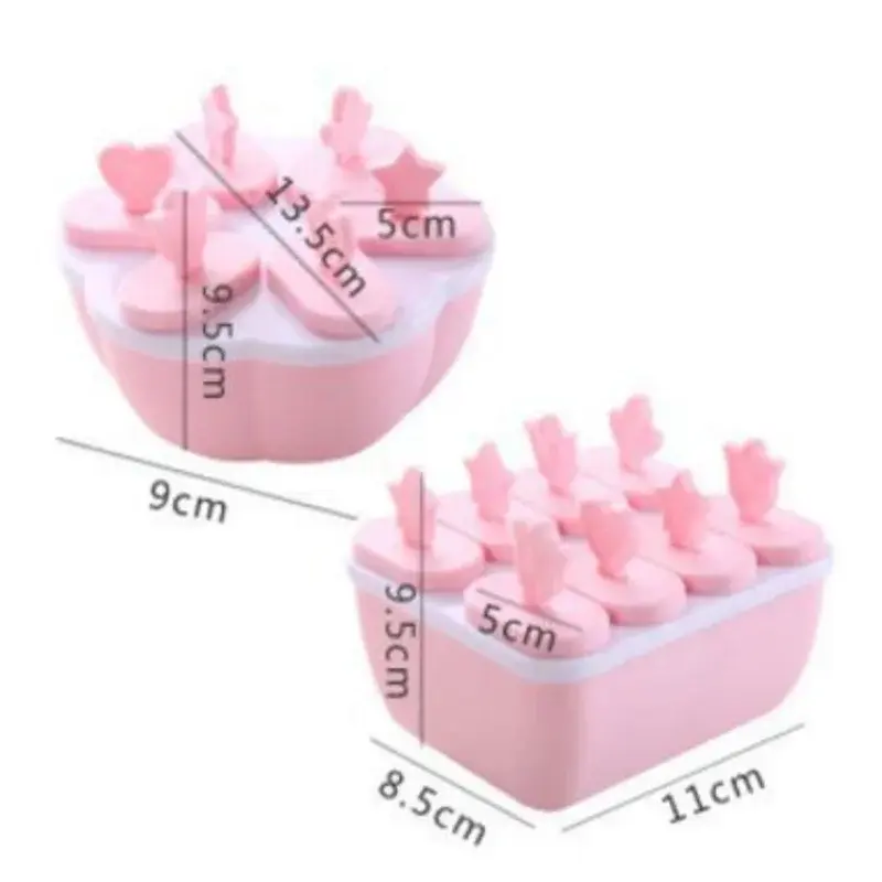 Popsicle Molds 8 Grids Ice Pop Mould Food Grade Plastic Ice Cream Mold DIY Homemade Reusable Bar Party Summer Kitchen Gadgets