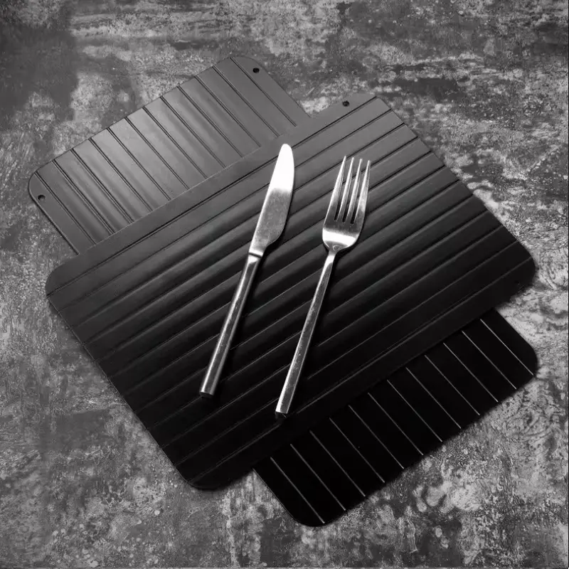 Thawing Plate Fast Defrosting Tray for Frozen Meat Large Size with Groove Design Defrost Food Rapid Safer Kitchen Gadgets Tools