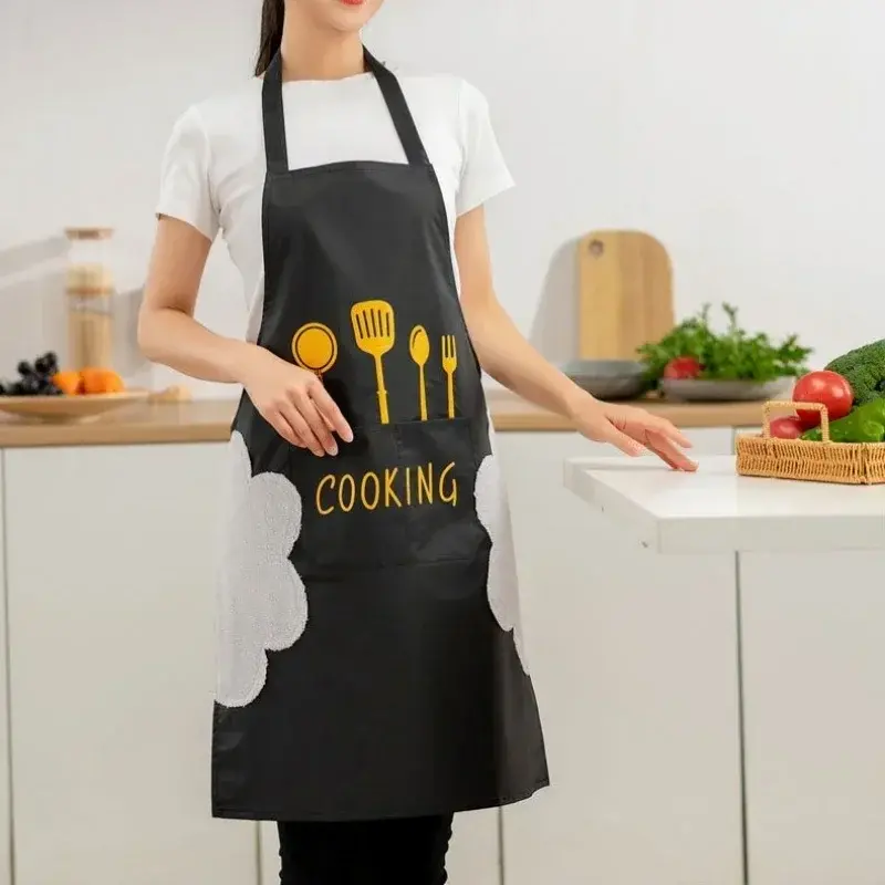 Apron Waterproof Oilproof Cooking Apron Home Cooking Cleaning Men and Women Universal Sleeveless Apron Kitchen Work Clothes