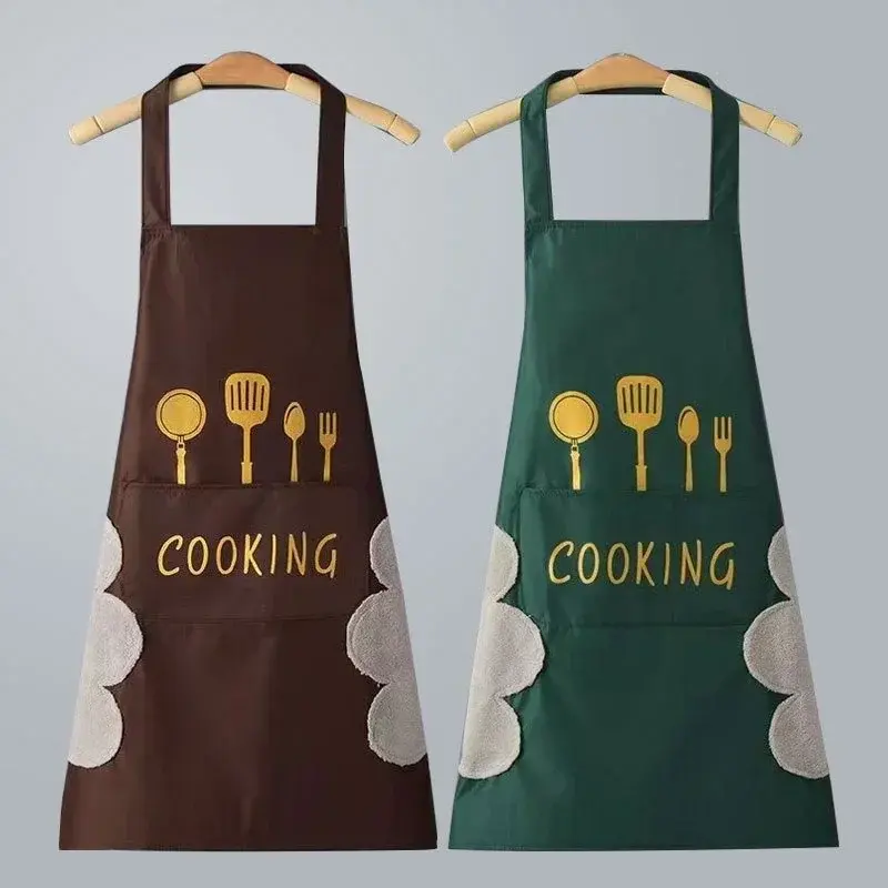 Apron Waterproof Oilproof Cooking Apron Home Cooking Cleaning Men and Women Universal Sleeveless Apron Kitchen Work Clothes