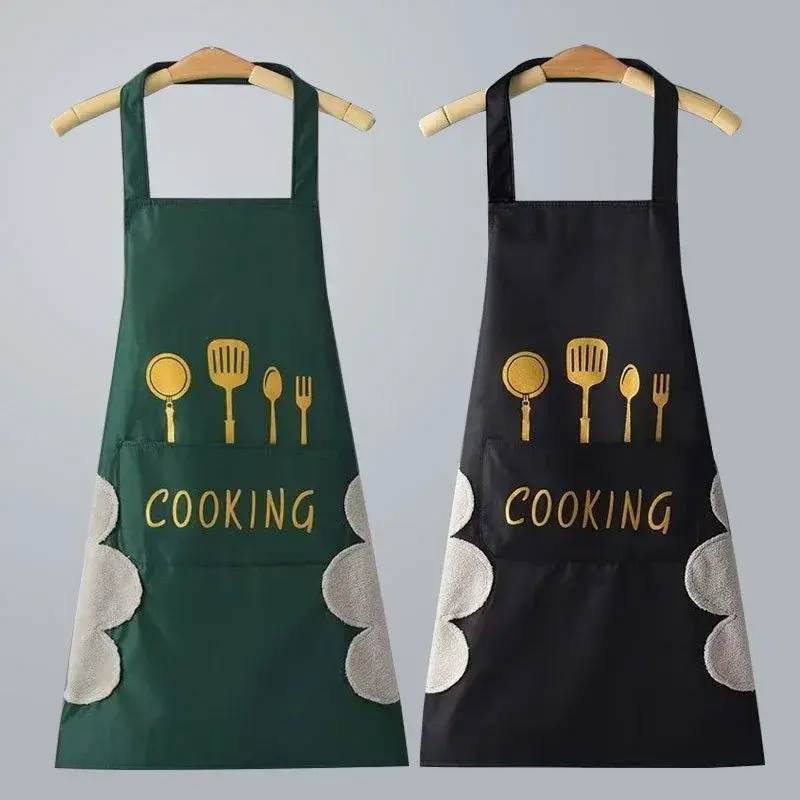 Apron Waterproof Oilproof Cooking Apron Home Cooking Cleaning Men and Women Universal Sleeveless Apron Kitchen Work Clothes