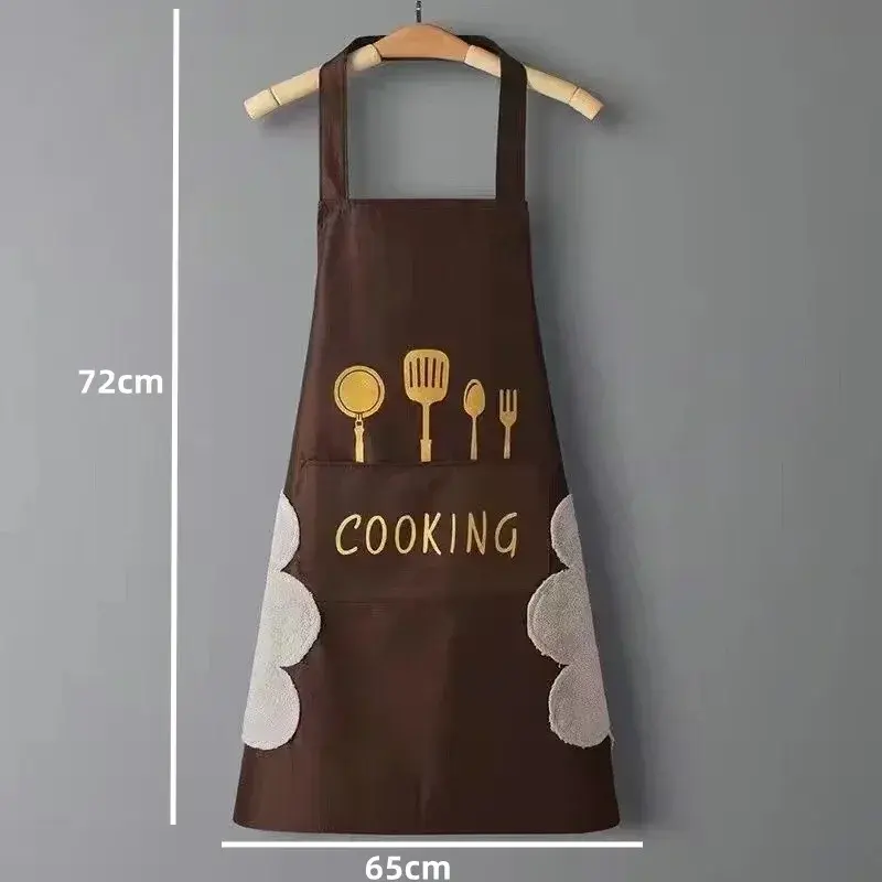 Apron Waterproof Oilproof Cooking Apron Home Cooking Cleaning Men and Women Universal Sleeveless Apron Kitchen Work Clothes