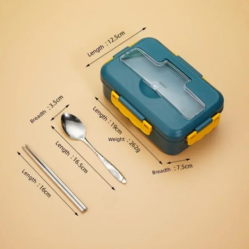 Portable Plastic Lunch Box for Kids School Outdoor Picnic Travel Food Container 3compartment Microwave Heating Bento Boxes