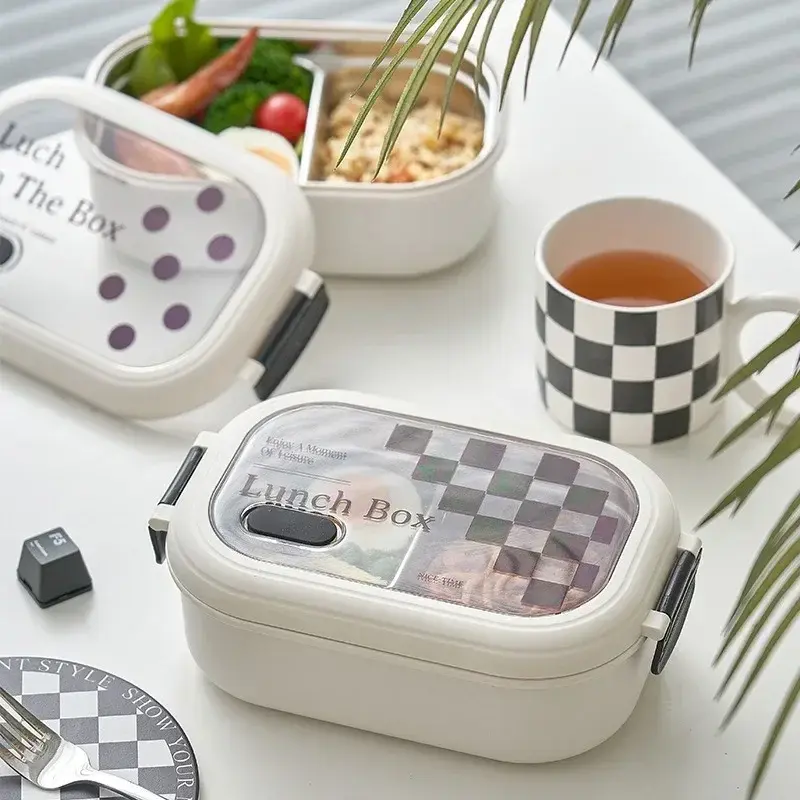 Thermal Insulation Lunch Box Stainless Steel Inner Compartment Sealed Food Container School Outdoor Camping Picnic Bento Box
