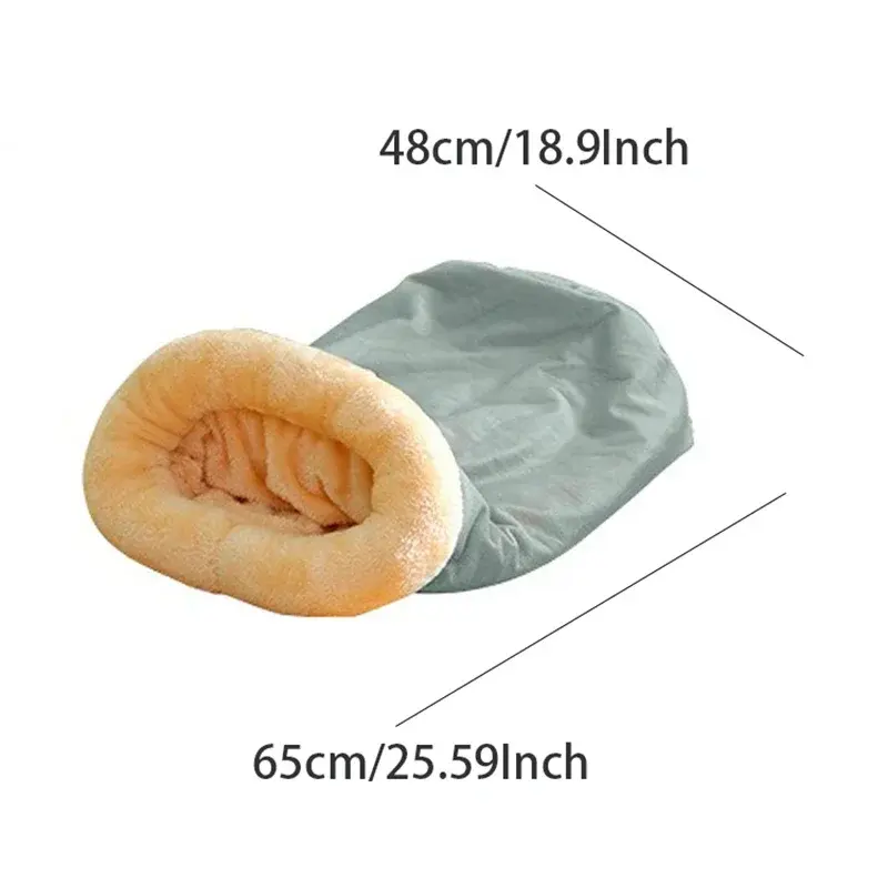 Cat Sleeping Bag Semi-enclosed Cat Nest Warm Small and Medium-sized Pet Nest Removable and Washable Pet House Pet Supplies Gifts