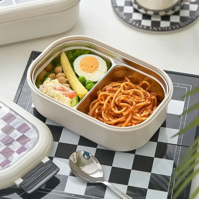 Thermal Insulation Lunch Box Stainless Steel Inner Compartment Sealed Food Container School Outdoor Camping Picnic Bento Box