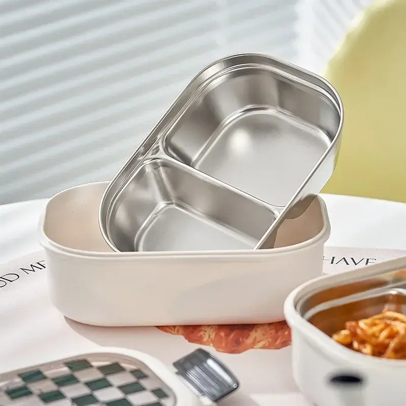 Thermal Insulation Lunch Box Stainless Steel Inner Compartment Sealed Food Container School Outdoor Camping Picnic Bento Box