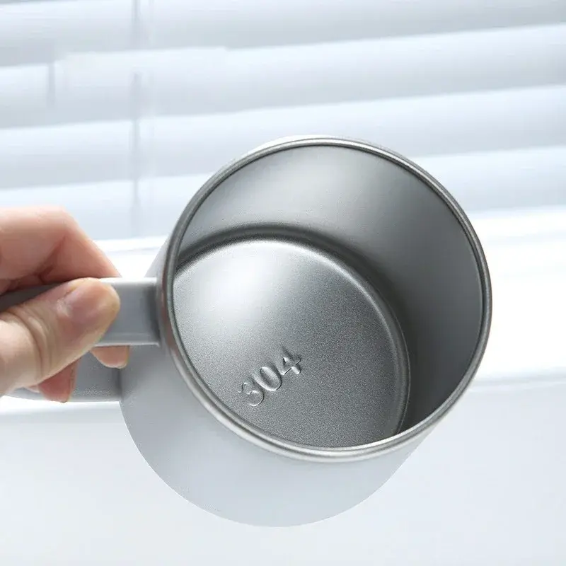 Toothbrush Cup Stainless Steel Cup with Handle Simple Style Large Capacity Home Student Dormitory Mouthwash Cups Wash Supplies