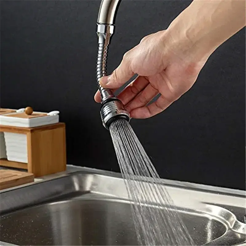 360° Faucet Extender Kitchen Sink Adjustable Faucet Sprayer Anti-splash Dual-mode Water-saving Pressurizer Home Kitchen Gadgets