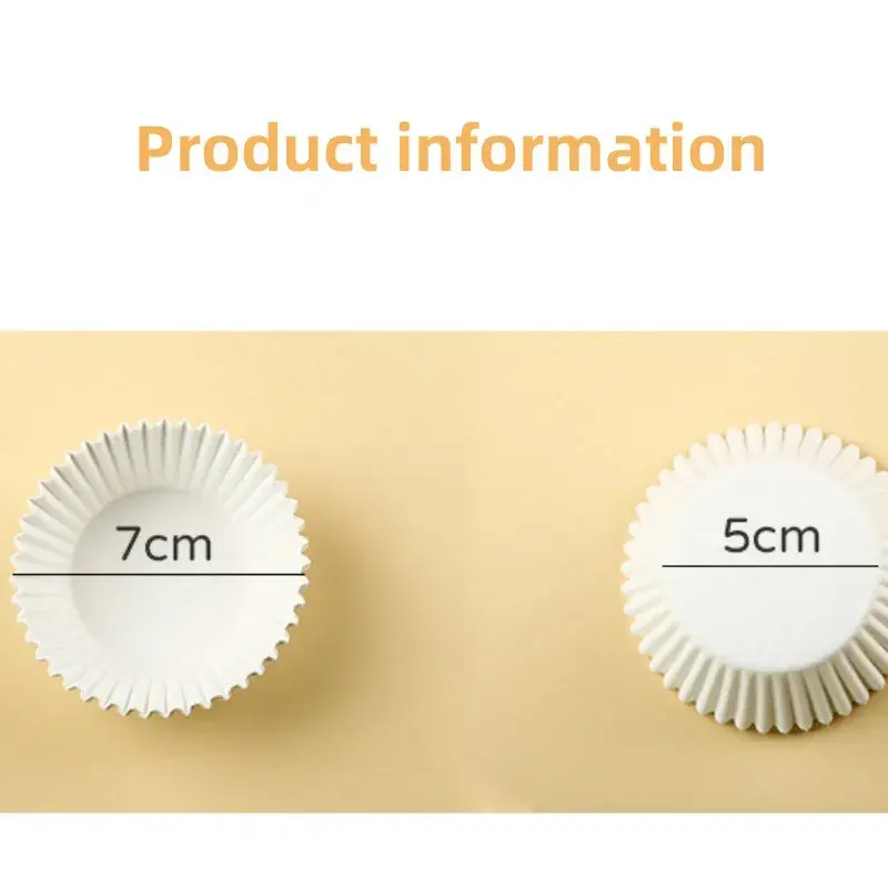 100Pcs Baking Paper Cupcake Moulds Food Grade Material ​Muffin Cupcake Holder Disposable Greaseproof Waterproof Baking Dessert