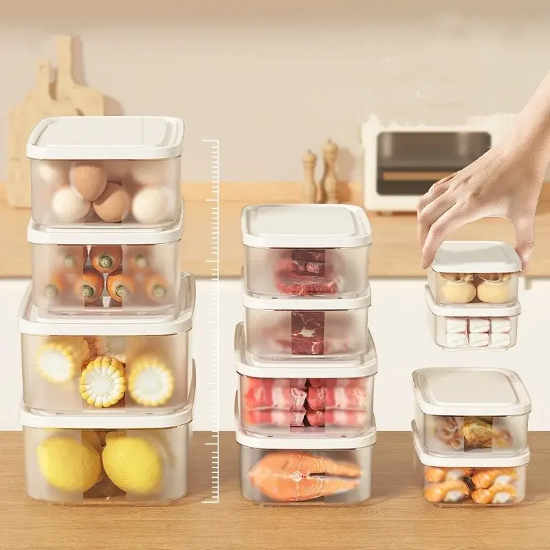 Fridge Storage Box Food Fresh Refrigerator Organizer Bins Household Fruit Spice Food Container Transparent Box Kitchen Storage