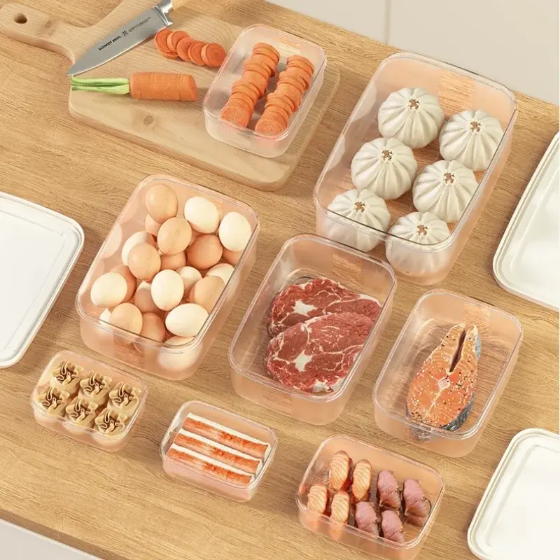 Fridge Storage Box Food Fresh Refrigerator Organizer Bins Household Fruit Spice Food Container Transparent Box Kitchen Storage
