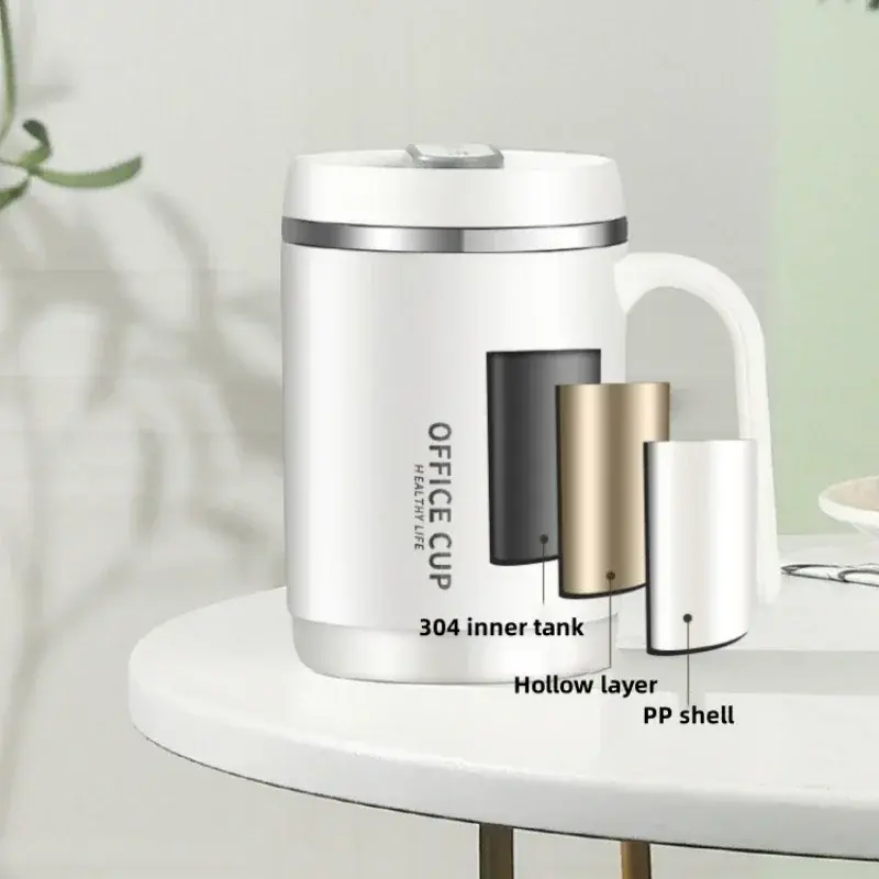 500ML Coffee Mug PP/Stainless Steel Cup with Handle Large Capacity Breakfast Water Cup Household Office Milk Coffee Mugs Gifts