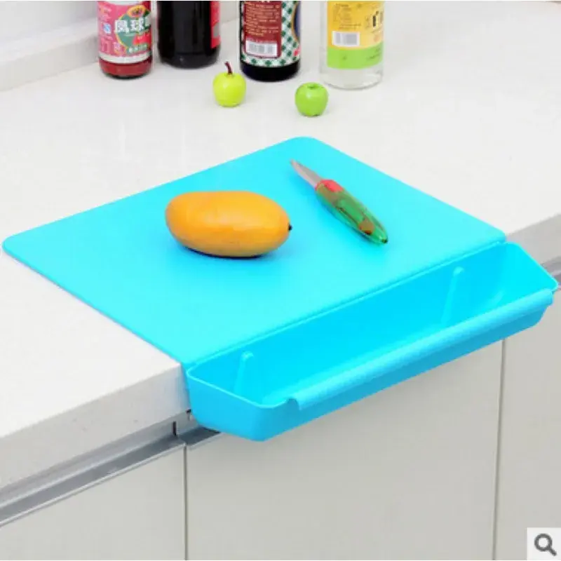 2 in 1 Kitchen Cutting Board Thickened Plastic Storage with Storage Tank Cutting Board Fruit Cutting Board Kitchen Accessories