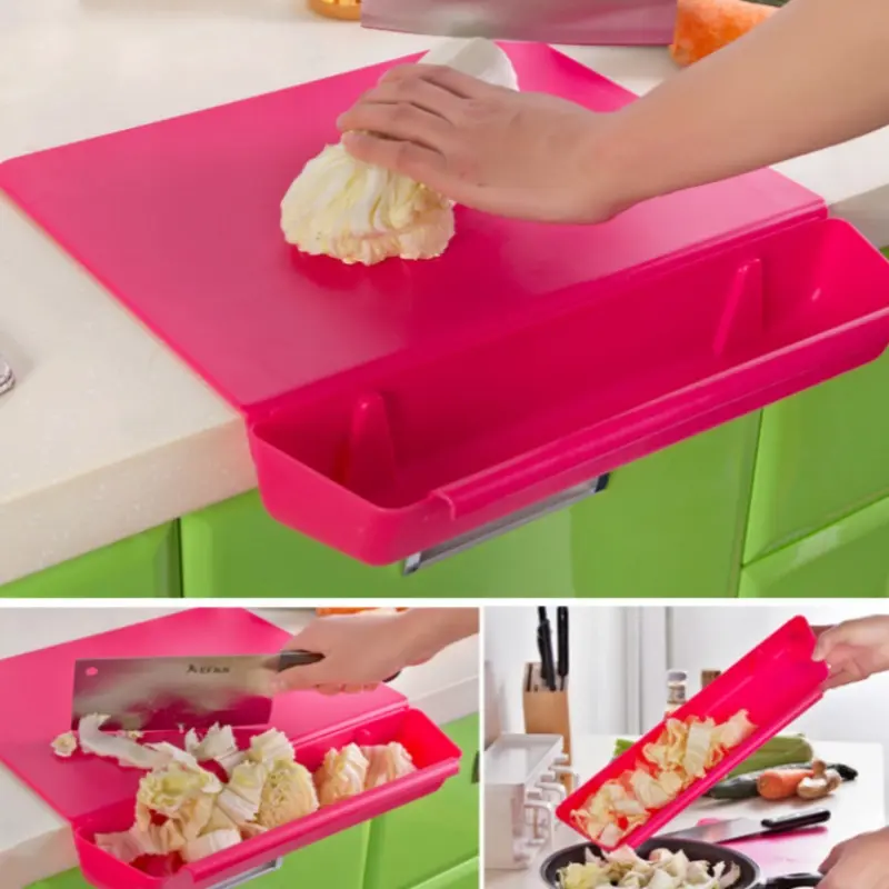 2 in 1 Kitchen Cutting Board Thickened Plastic Storage with Storage Tank Cutting Board Fruit Cutting Board Kitchen Accessories