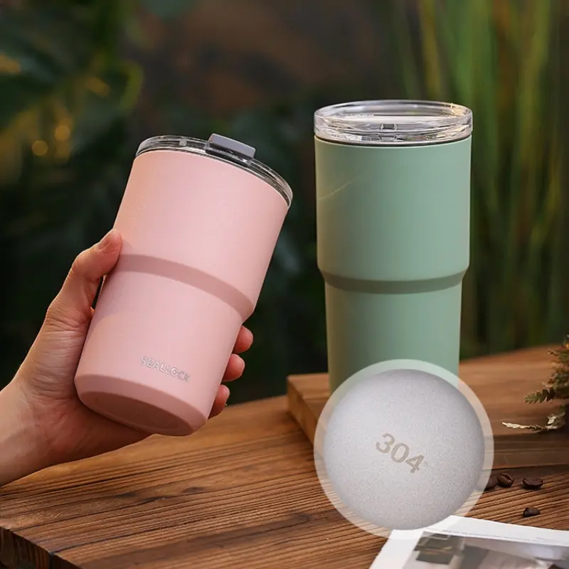 Coffee Cup With Double-Layer Insulation And Cold Insulation Thermos Milky Mug Thermos Water Bottle Stainless Steel Vacuum Jug