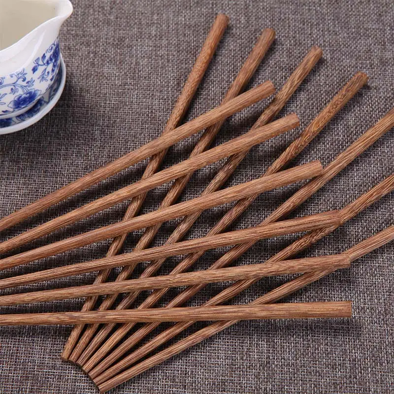 10 Pairs New Natural Rosewood Chopsticks Reusable Healthy Chinese Wooden Chop Sticks Sushi Food Stick Tableware Kitchen Utensils