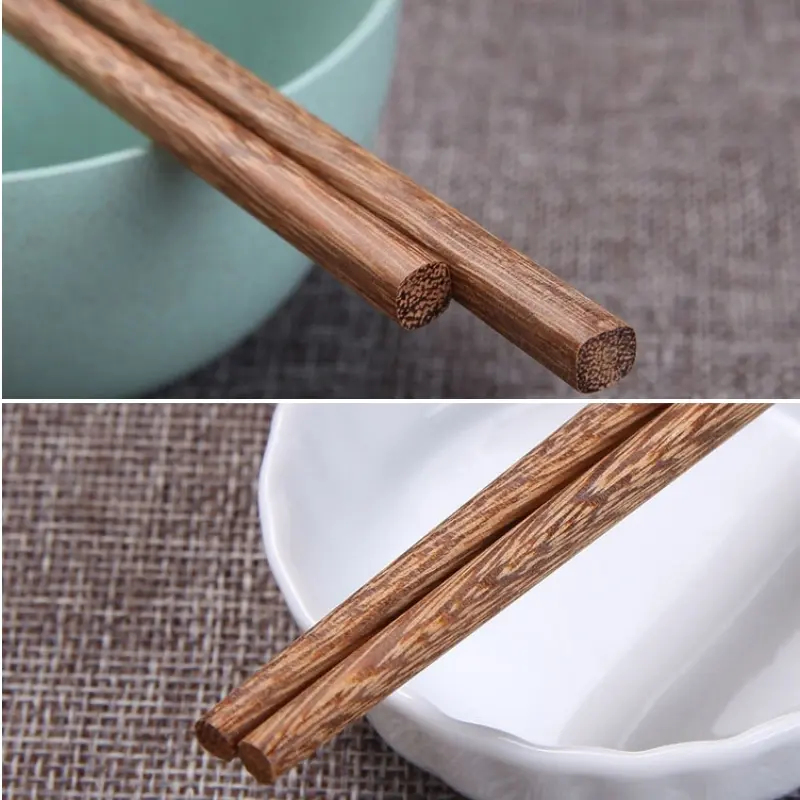 10 Pairs New Natural Rosewood Chopsticks Reusable Healthy Chinese Wooden Chop Sticks Sushi Food Stick Tableware Kitchen Utensils
