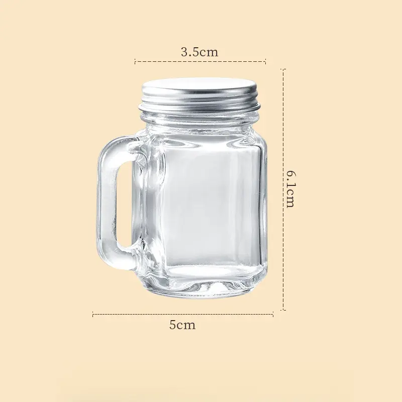 10pcs Espresso Bottling Can, Mini Mason Jar for Jam Honey, Portable Transparent Sealed Liquid Small Glass Bottling Bottle