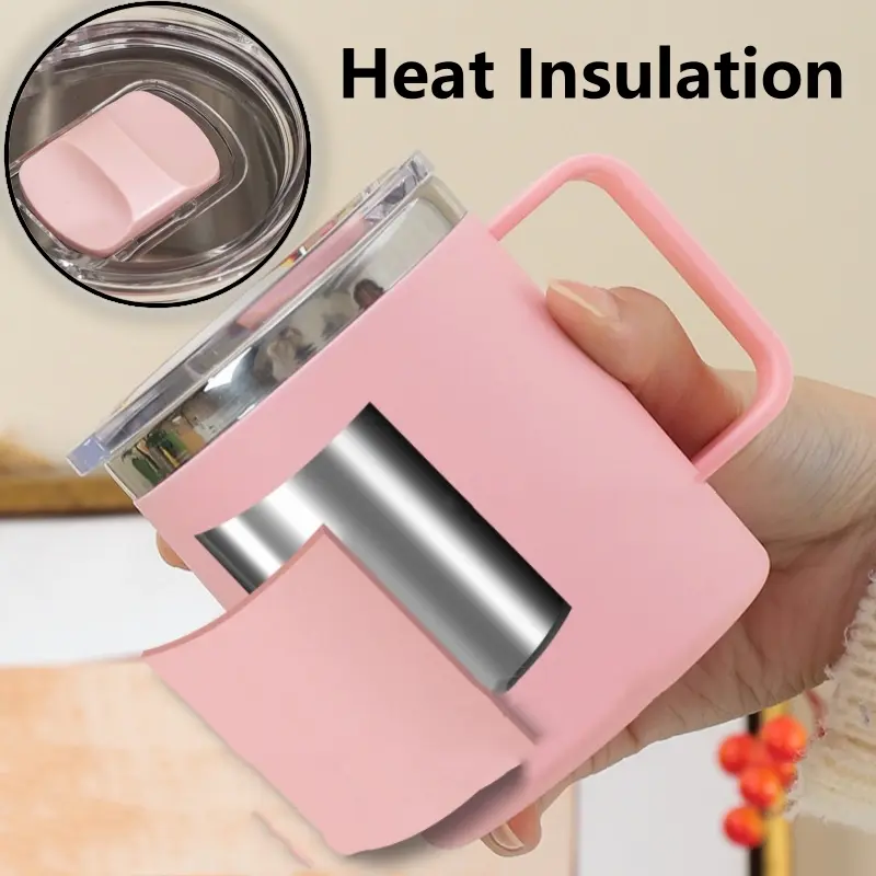 650ML Double-layer Coffee Cup with Lid Insulated Cup Vacuum Stainless Steel Double Layer Large Capacity Portable Traveling