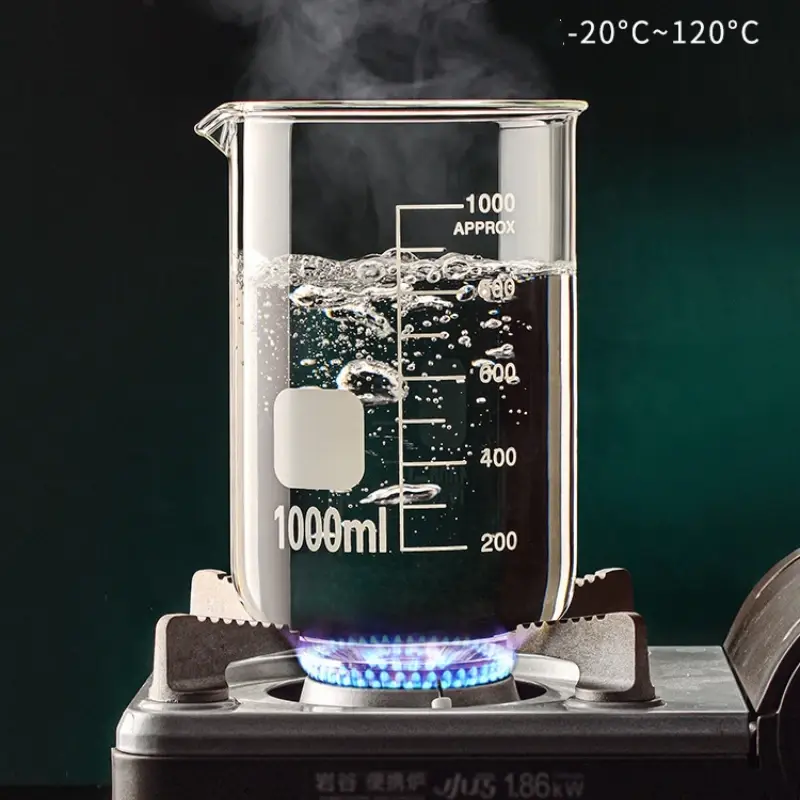 50-1000ml Combination Set High Borosilicate Glass Measuring Cup Clear Scale Cup Laboratory Beaker Kitchen Baking Measuring Mugs