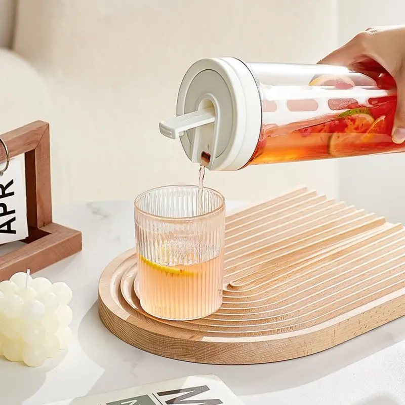 1L Airtight Cold Brew Iced Coffee Maker and Tea Infuser Glass Carafe with Removable Safe Pp Material Filter Gift Cleaning Brush