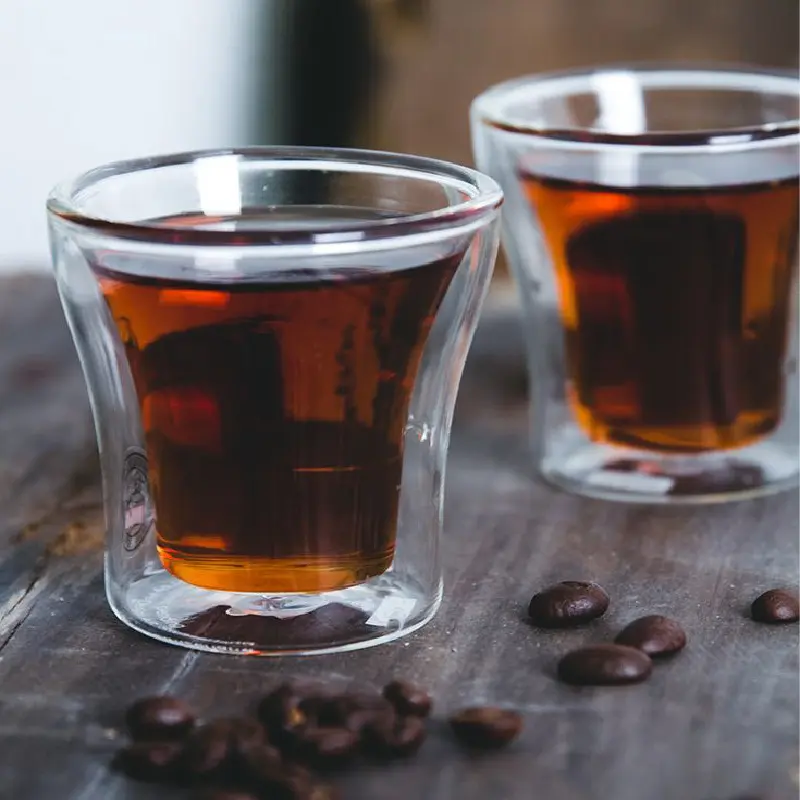 100/200/250ml Double Wall Glass Cup Durable Heat Resistant Beer Wine Cocktail Thermal Tea Milk Drink Mug for Home Coffee Cup