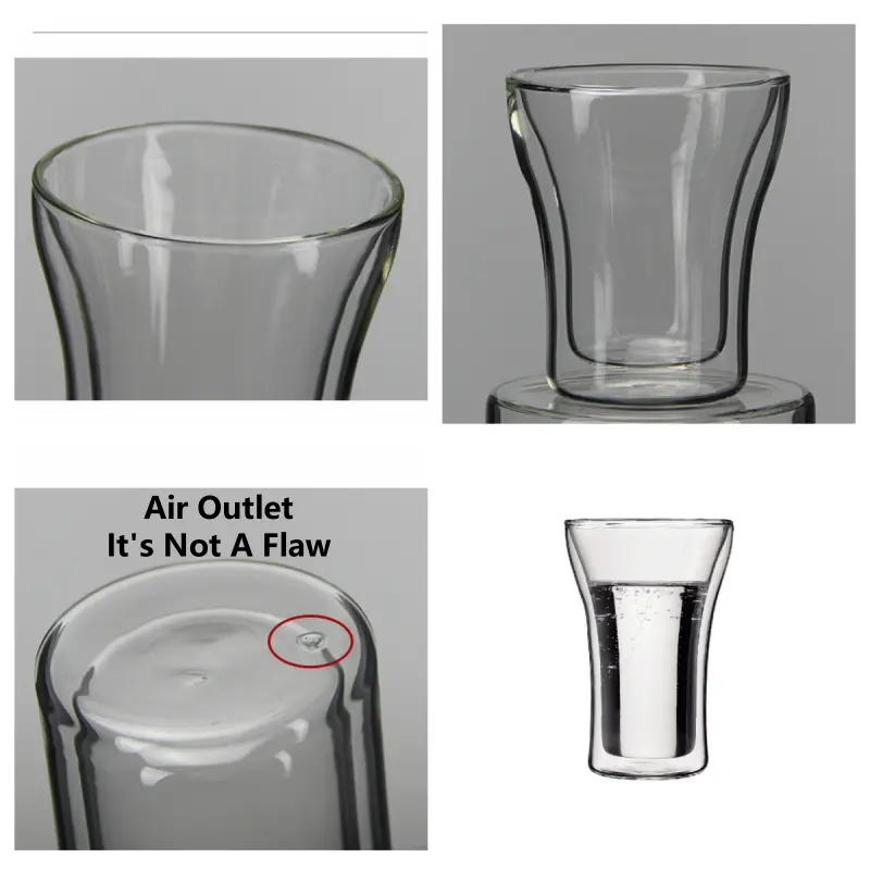 100/200/250ml Double Wall Glass Cup Durable Heat Resistant Beer Wine Cocktail Thermal Tea Milk Drink Mug for Home Coffee Cup