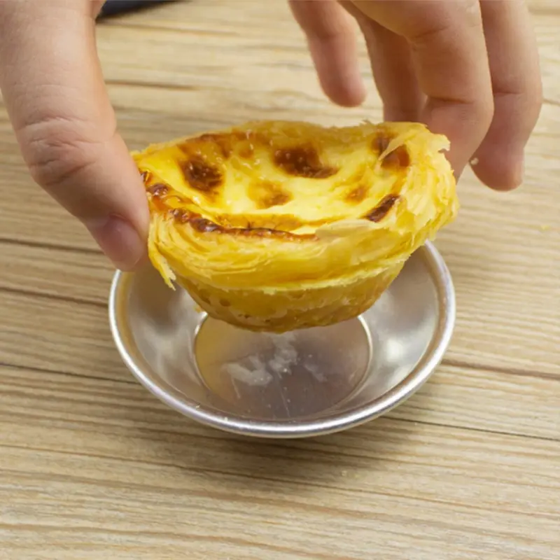 25Pcs Egg Tart Aluminum Cupcake Cookie Mold Mould Tin Baking Pan Reusable Non-stick Mold Pudding Jelly Mold Muffin Baking Cup