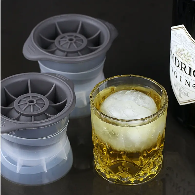 6/3pcs Silicone Ice Maker Food Grade Sphere Ice Mold Stackable Slow Melting Ice Ball for Whiskey Quick Freezer Kitchen Gadgets