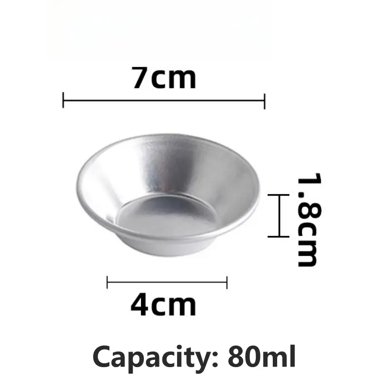 25Pcs Egg Tart Aluminum Cupcake Cookie Mold Mould Tin Baking Pan Reusable Non-stick Mold Pudding Jelly Mold Muffin Baking Cup