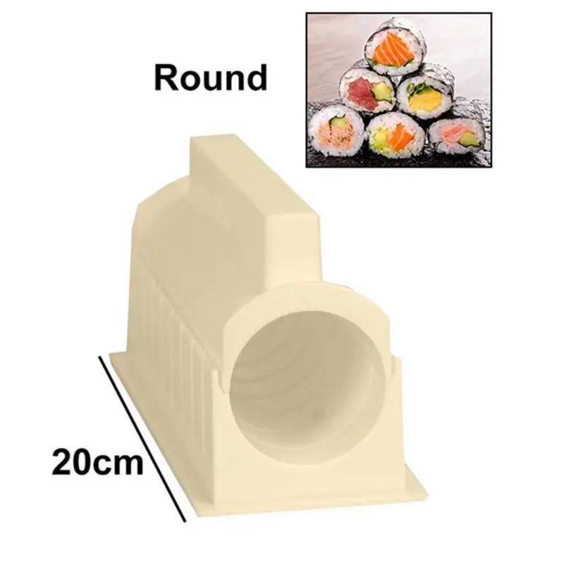 DIY Sushi Making Kit Plastic Kimbap Sushi Rolls Mold Round Square Heart-shaped Sushi Multifunctional Making Tools Cake Roll Mold