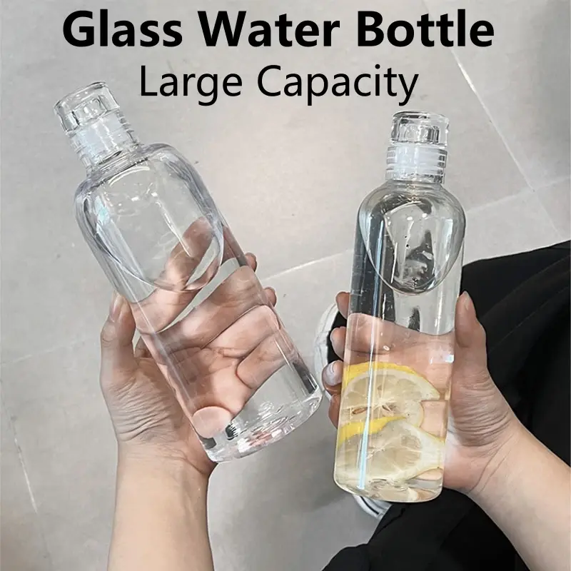 300ml Elegant Leakproof Water Bottle with Time Scale Stay Hydrated Daily Lightweight & Portable Transparent Milk Juice Cup