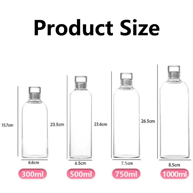 300ml Elegant Leakproof Water Bottle with Time Scale Stay Hydrated Daily Lightweight & Portable Transparent Milk Juice Cup