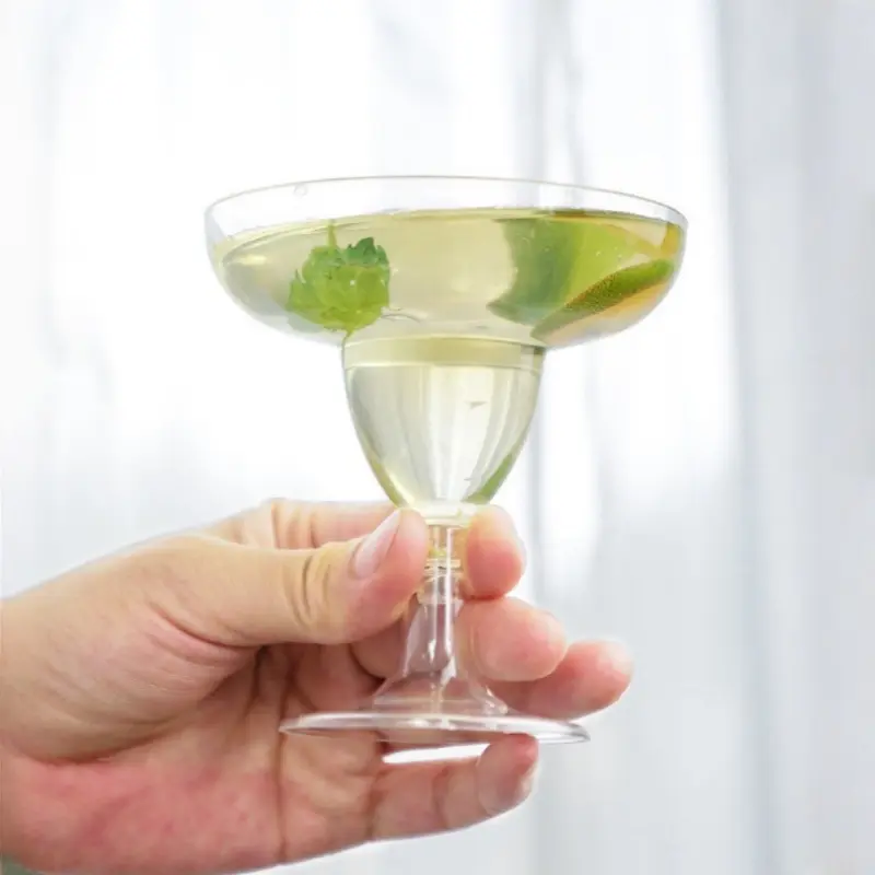 40Pcs Transparent Champagne Glasses Clear Plastic Martini Glasses Disposable Whiskey Cups Cocktail Cups for Wedding Party Bars