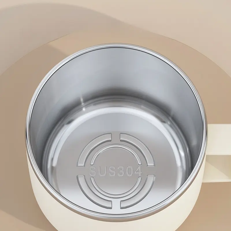 400ml Vacuum Cup Portable Mug Insulated Cup for Outdoor Traveling Double Wall Stainless Steel Coffee Cup with Handle and Lid