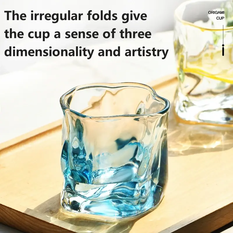 1pc 200ML Premium Whisky Glasses An Irregular Twisting Beer Glass Cup Ideal Scotch Bourbon Stylish Home Decor and Gift for Men
