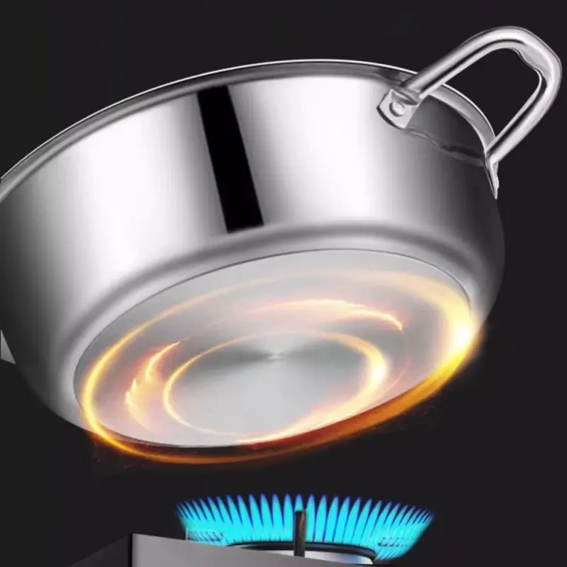 316 Stainless Steel Frying Pan 28cm Wok Non-stick Cooking Honeycomb Steak Gas Stove Pot Induction Saucepan Kitchen Cookware